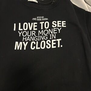 Zara Black Sweatshirt with White Text